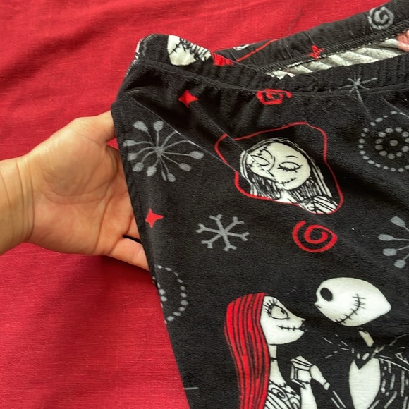 Nightmare Before Christmas Sz 2X (18W/20W) Black Plush Fleece Pajama Pants - Picture 6 of 13